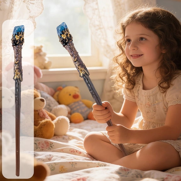 EWASWON Crystal Wand for Witchcraft Healing Magic Scepter, Raw Natural Gemstone Point, Handmade Twisted Reiki Altar Decor, Retro Fairy Spiritual Stone for Home Decor Gifts