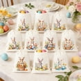 thumbnail image 1 of EWASWON Easter Gift Bags Small 12-Pack, Drawstring Bunny Ear Favor Bags, 4x5 Inch Muslin Fabric Treat Bags for Easter Candy, Party Favors, Weddings, 1 of 9