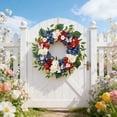 thumbnail image 1 of EWASWON Easter Wreath for Front Door, Large 20 Inch Dark Blue Artificial Spring Wreath, Easter Decorations for Front Door Wall Hanging, Easter Home Decor, 1 of 6