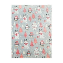 EWASWON Glow in the Dark Christmas Throw Blanket, Soft 100% Polyester with Polar Bear & Snowflakes, Ki-ds Bed/Sofa Decor, Christmas Gift