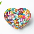 thumbnail image 1 of EWASWON Heart-Shaped Resin Bowl with Turquoise Stone Chip - Storage for Jewelry/Keys, Decorative Gift, 1 of 9