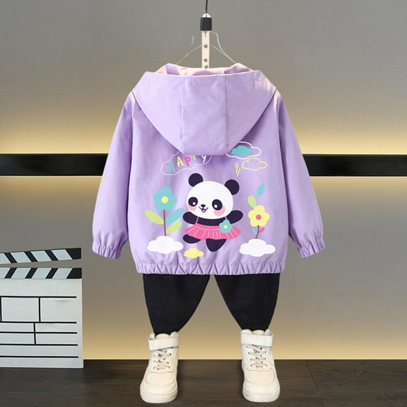 EWASWON Kids Hooded Jacket Soft Stretch Long Sleeve Spring Jacket for Boys & Girls | Lightweight Casual Outerwear | Sizes 1-2Y to 10-11Y (90-160)