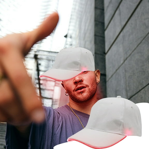 EWASWON LED Hat Light Up Adjustable Baseball Cap Rave Gear Flashing Glow Party Hat for Festival Night Running Concert Gifts Men Women