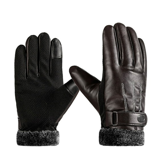 EWASWON Mens Winter Gloves Touchscreen, Elastic Thermal knit Lining Warm Gloves for Cold weather
