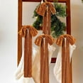 thumbnail image 1 of EWASWON Oversized Flocked Christmas Bow - 17.7" Xmas Bow for Tree, Staircase Garland, Holiday Home Decor - Easy to Hang Velvet-Inspired Xmas Decoration, 1 of 7