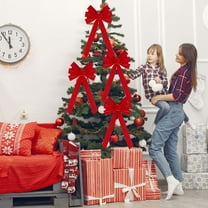 EWASWON Oversized Red Velvet Christmas Bow - 20" Wired Edge Swallowtail Bow, Festive Holiday Tree & Party Decoration