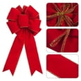 thumbnail image 1 of EWASWON Red Pre-tied Christmas Wreath Bow - 15.75" Large Outdoor Door Bow Decoration for Tree, Porch & Holiday Decor, 1 of 7