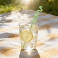 thumbnail image 1 of EWASWON Reusable Plastic Bendy Straws - 8 Pack Green Flexible Extendable Drinking Straws for Birthday Parties, Smoothies, and Tumblers - BPA-Free & Washable, 1 of 6