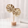 thumbnail image 1 of EWASWON Scandinavian Metal Wall Art Tabletop Sculpture Ginkgo Biloba Iron Ornament Gold Finish Home Decor Living Room Entryway Wine Cabinet, 1 of 6