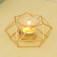 thumbnail image 1 of EWASWON Small Hexagonal Gold Iron Candle Holder, Modern Farmhouse Tabletop Decor Aromatherapy Container Home Accents, 1 of 6