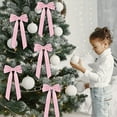thumbnail image 1 of EWASWON Small Pink Velvet Christmas Bow - Holiday Gift Wrapping Accessory & Home Decor for Xmas Parties, 1 of 6