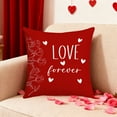 thumbnail image 1 of EWASWON Valentine's Day Red Teddy Bear Pillow Cover - Double-Sided Plaid Heart Print Soft Cloth Cushion Cover 45x45 cm/17.7in Reusable Decor for Sofa Bedroom Couples Gift, 1 of 6
