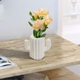 thumbnail image 1 of EWASWON White Bud Vase Plastic 4.5 Inch Shatterproof for Wedding Centerpieces Home Office Decor Mini Flower Vase, 1 of 6