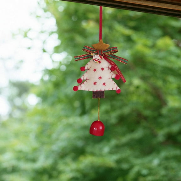 EWASWON White Christmas Tree Bells, Cute Hanging Christmas Ornaments, Small Festive Holiday Jingle Bells Decorations for Xmas Tree 2024