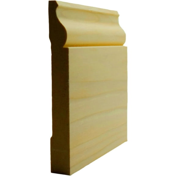 EWBB12 Colonial Baseboard 5-1/4" Tall x 11/16" Moulding. Unfinished, Cherry, 42"