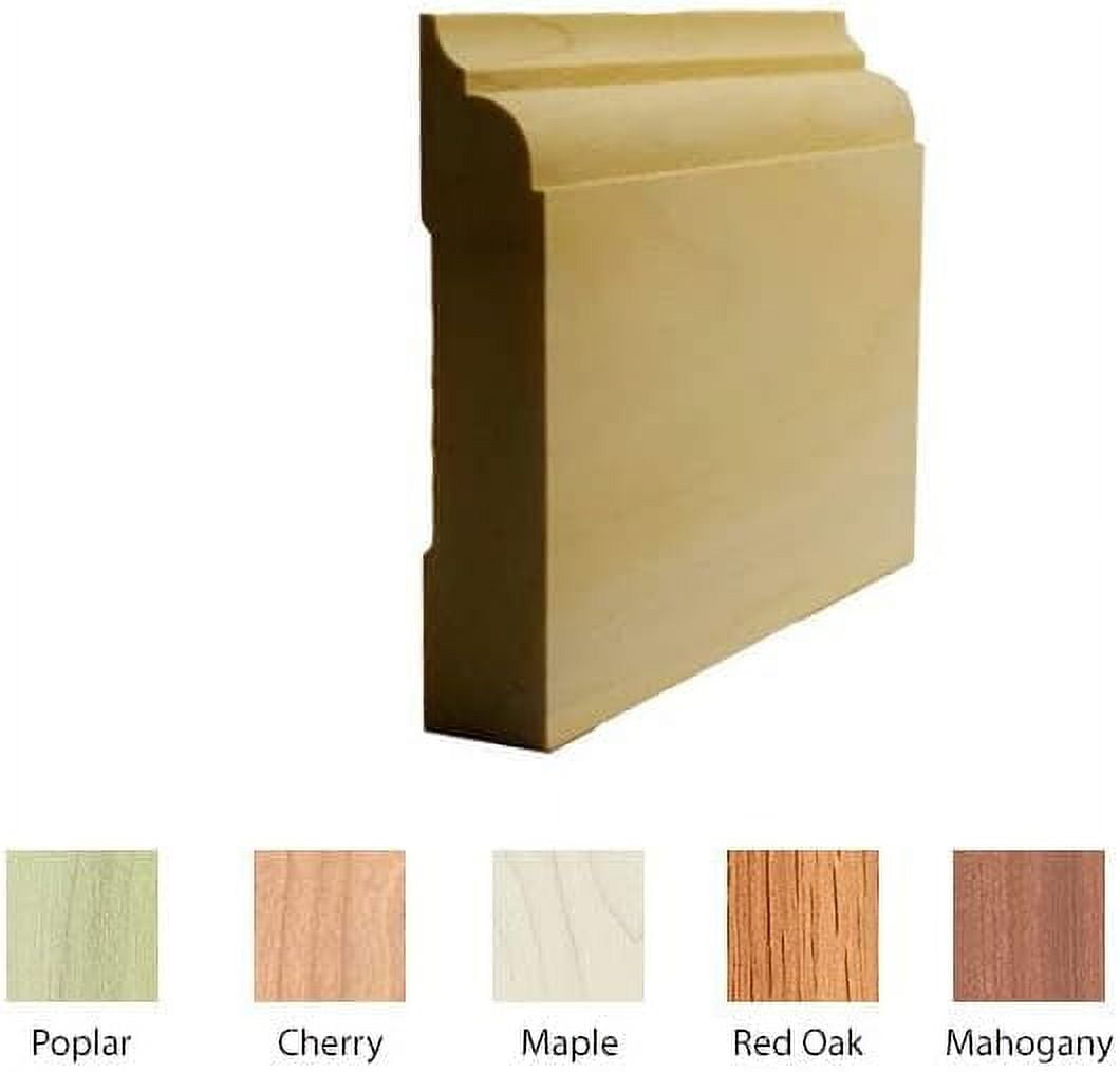 EWBB22 Nose And Cove Baseboard Molding, 11/16" X 31/2" Unfinished