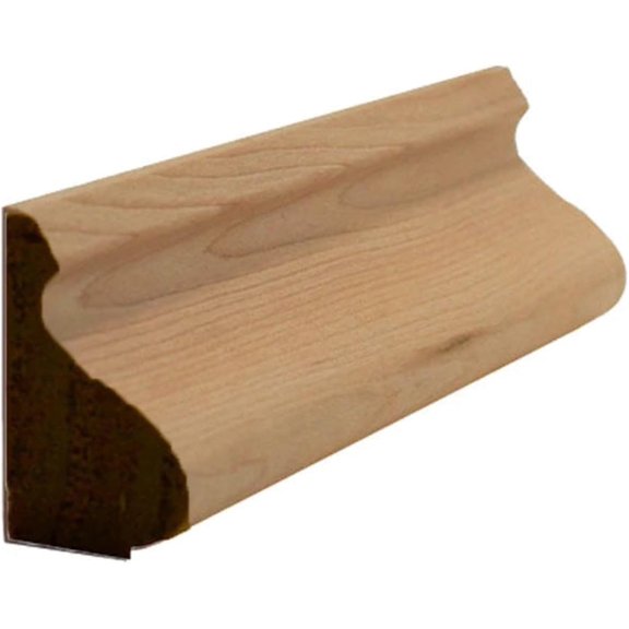 EWBC14 Colonial 1-3/8" Tall x 3/4" Base Cap Moulding. Unfinished, Maple, 94"
