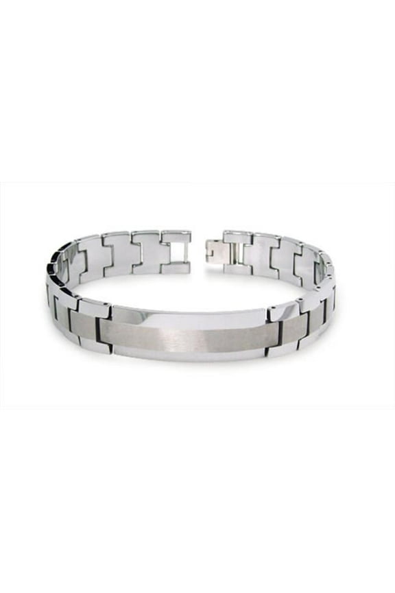 B10047 Tungsten ID Mens Link Bracelet