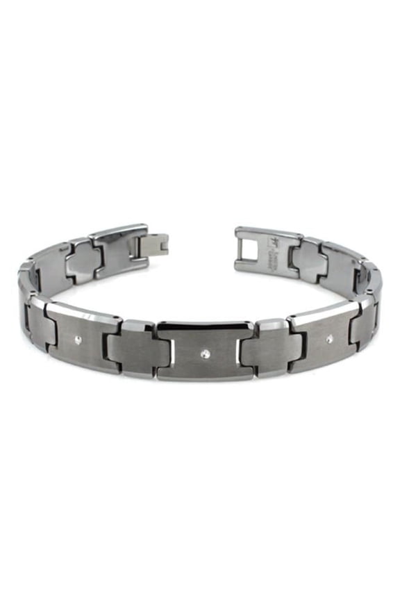 B11023D Tungsten 0.03ctw Diamond Bracelet