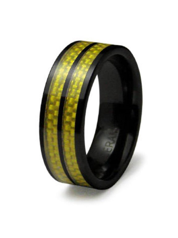 R40001-100 Ceramic Ring with Carbon Fiber Inlay - Size 10