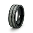 thumbnail image 1 of EWC R40004-105 Ceramic Ring with Carbon Fiber Inlay 8mm - Size 10.5, 1 of 1