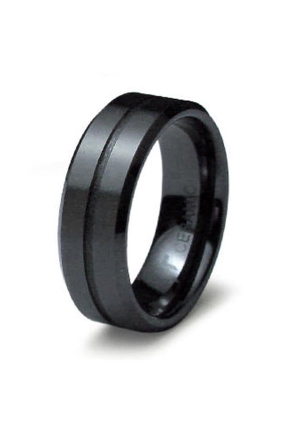 R40024-120 Ceramic Ring High Polish-Satin Finish - Size 12