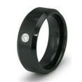 thumbnail image 1 of EWC R40038-110 Black Ceramic Mens Ring with CZ - Size 11, 1 of 1