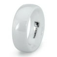 thumbnail image 1 of EWC R40052-105 Classic Dome White Ceramic Wedding Bands - Size 10.5, 1 of 1