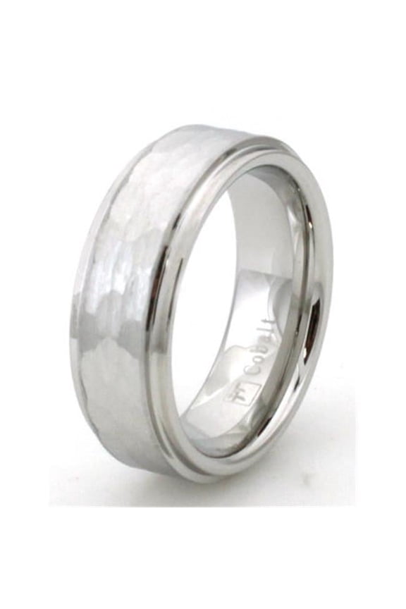 R60007-115 Hammered Cobalt Chrome Ring - Size 11.5