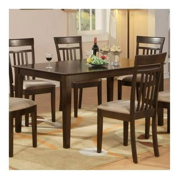 EWCDT-CAP-S Capri Rectangular dining table 36 in. x 60 in. with solid wood top, Cappuccino