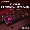 thumbnail image 1 of EWEADN 63 Keys Tri-mode Mechanical Gaming Keyboard, Hot Swappable Red Switch RGB Backlit Wireless Compact PC Keyboard, 1 of 6