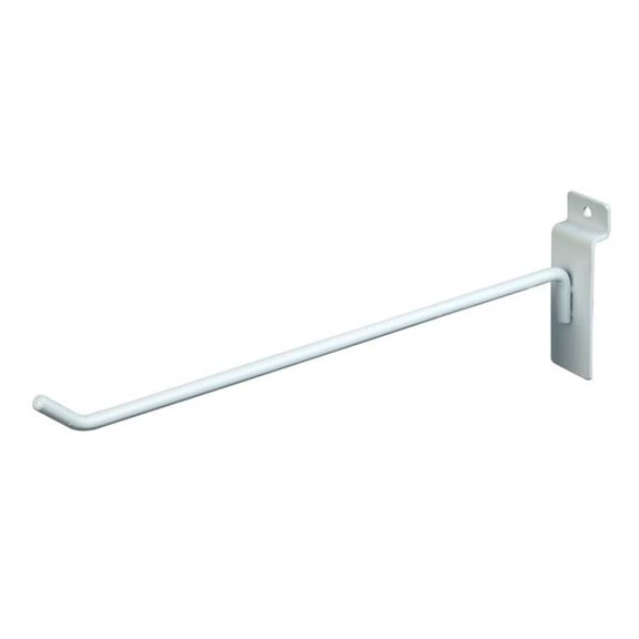 EWH-H10 Deluxe 10-Inch Hook - White - Semigloss Finish - Retail Display Fixture