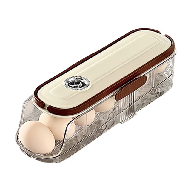 EWODOS Automatic Rolling Egg Box for Refrigerator 1/2/3 Tiers Fridge