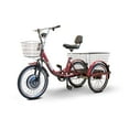 thumbnail image 1 of EWheels 3 Wheel Tricycle Mobility Scooter w/ Electric Or Pedal Option, Red, 1 of 3