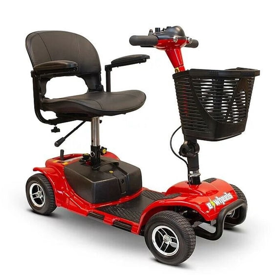 EWheels EW-M34 4 Wheel Electric Battery Medical Mobility Scooter, Red
