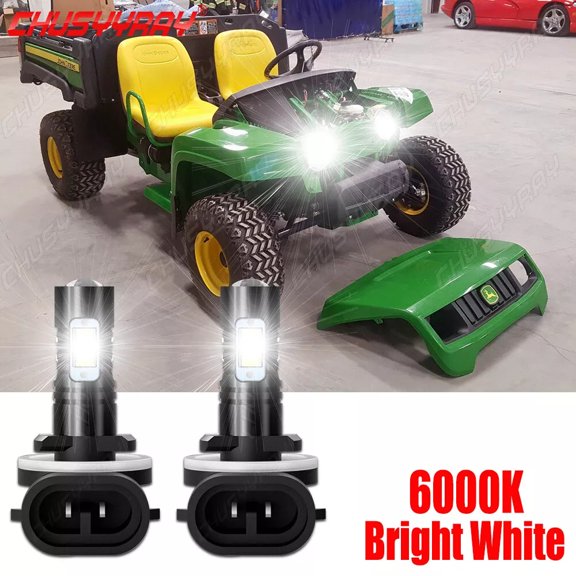 EX Brite LED Light Bulbs 6000K White 2x - for Deere Z900-series Z915E Z960M Gator HPX; AM118013