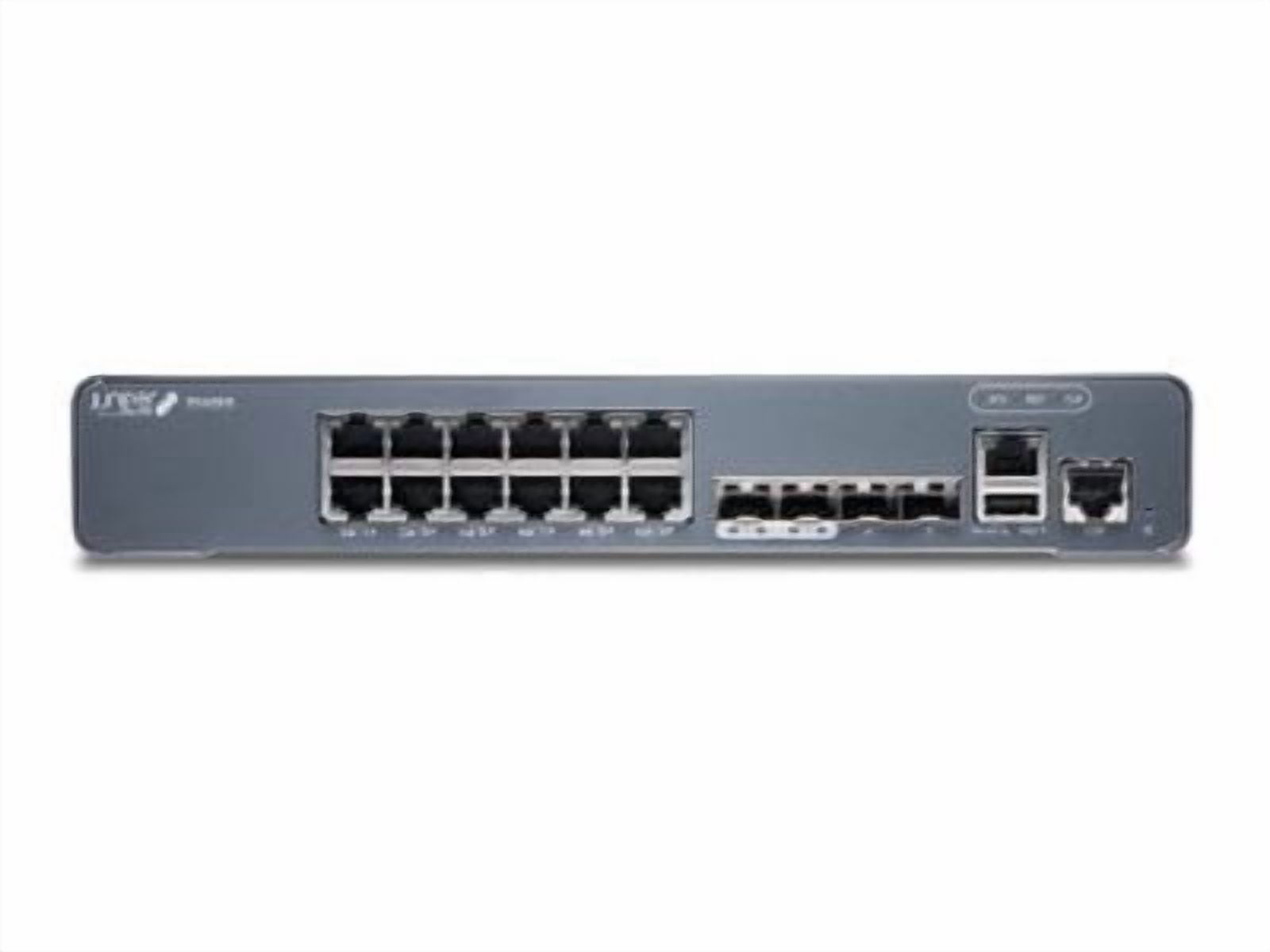 Juniper Networks EX Series EX4000-12T - Switch - L3 - managed - 12 x 10/100/1000 (PoE+) + 2 x 10 Gigabit (uplink) + 2 x 10Gb Ethernet SFP+ (uplink / stacking) - rack-mountable - PoE+