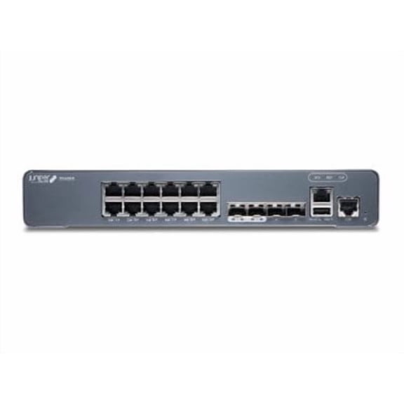 Juniper Networks EX Series EX4000-12T - Switch - L3 - managed - 12 x 10/100/1000 (PoE+) + 2 x 10 Gigabit (uplink) + 2 x 10Gb Ethernet SFP+ (uplink / stacking) - rack-mountable - PoE+