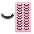 thumbnail image 1 of EXAXTA Fall Self Adhesive Eyelashes Wispy False Lashes Press-on Natural Look Faux Mink Lashes No Glue Needed Eyelashes Reusable Cat Eye Self Adhesive Eyelashes 10 Pairs, 1 of 5