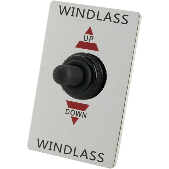 EXCALIBUR Rocker Switch Panel Replacement for Anchor Windlass System  Stainless Steel, 12V Pre-Wired with Up/Down Operation
