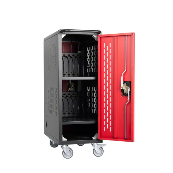 EXCELO 16 Bay Charging Cart for Laptop,Chromebook, Locking Charging Station-BLACK