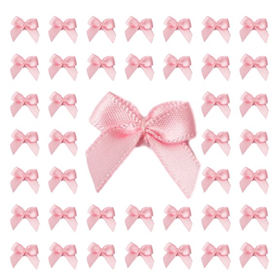 EXCIXING 200 Pcs Small Ribbon Bows Bowknot for Sewing Scrapbooking Wedding and Gift