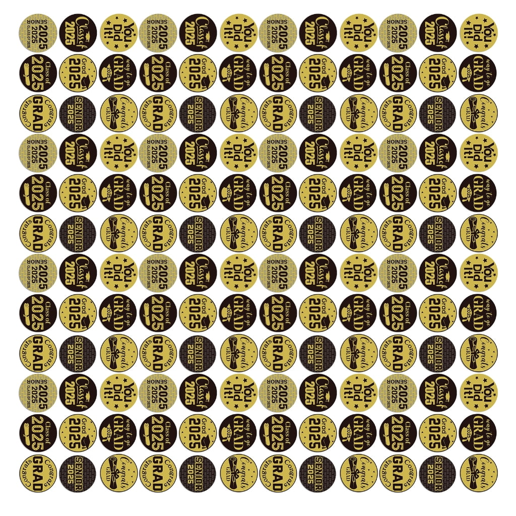 EXCIXING 500Pcs Class of 2025 Graduation Themed Sticker 25mm Adhesive ...