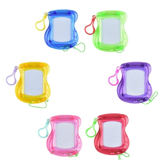 EXCIXING 6 Pack Portable Scribble Boards Key Rings Magnetic Drawing Pad Key Holder