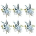thumbnail image 1 of EXCIXING 6Piece Beautiful Silk Wedding Boutonniere Set for Bridesmaids and Grooms, 1 of 21