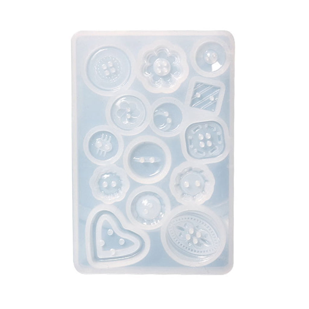 EXCIXING Button Silicone Mold Round Button Cha-- Epoxy Resin Molds Jewelry Casting
