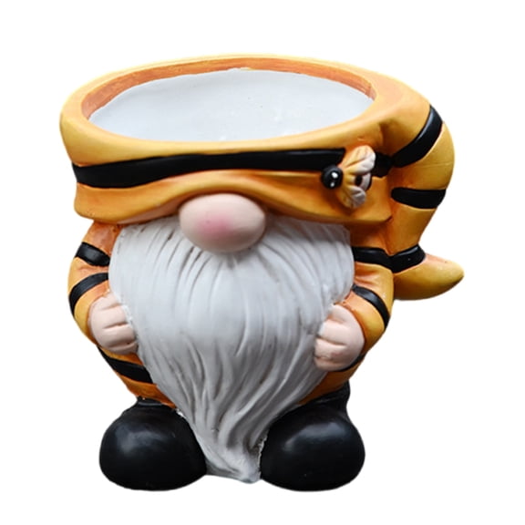 EXCIXING Christmas Elf Ceramic Planter Decorative Figurine for Festival Home Display