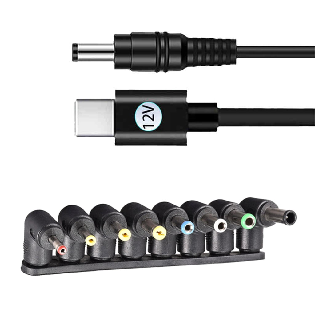 Adattatore DC 8 In 1 A 90° Angolo Retto, Da DC5521 A 6.04.4/6.33.0/5.5x2.5mm Per Router, Laptop E Progetti Fai Da Te