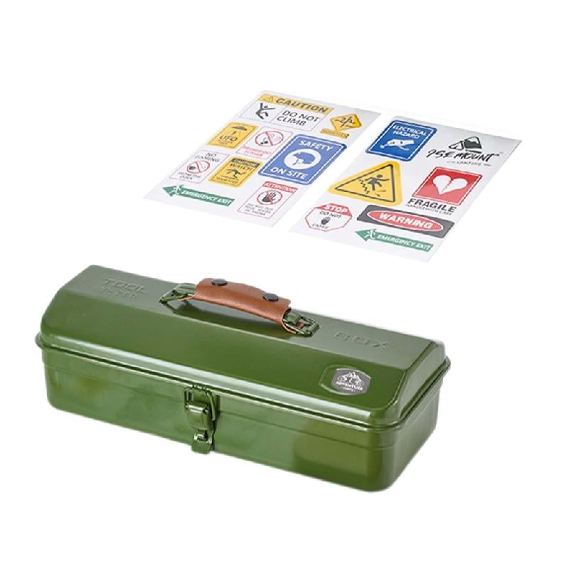 EXCIXING Portable Outdoor Metal Storage Box with Personalizeds Stickers ...