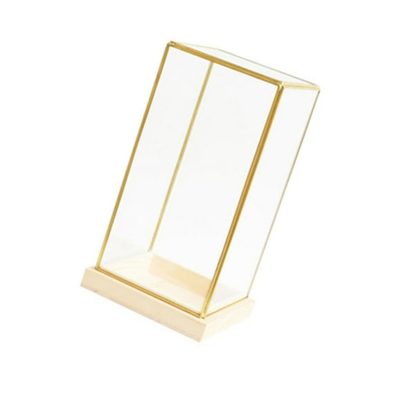 EXCIXING Small Glass Display Display Case for Collectibles for Homes Accent
